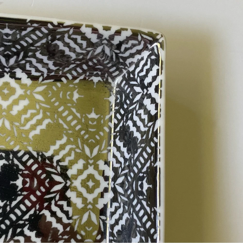 J. Crew Ceramic Trinket Dish Jewelry Organizer Silver EUC Men’s Women’s keys 5.5